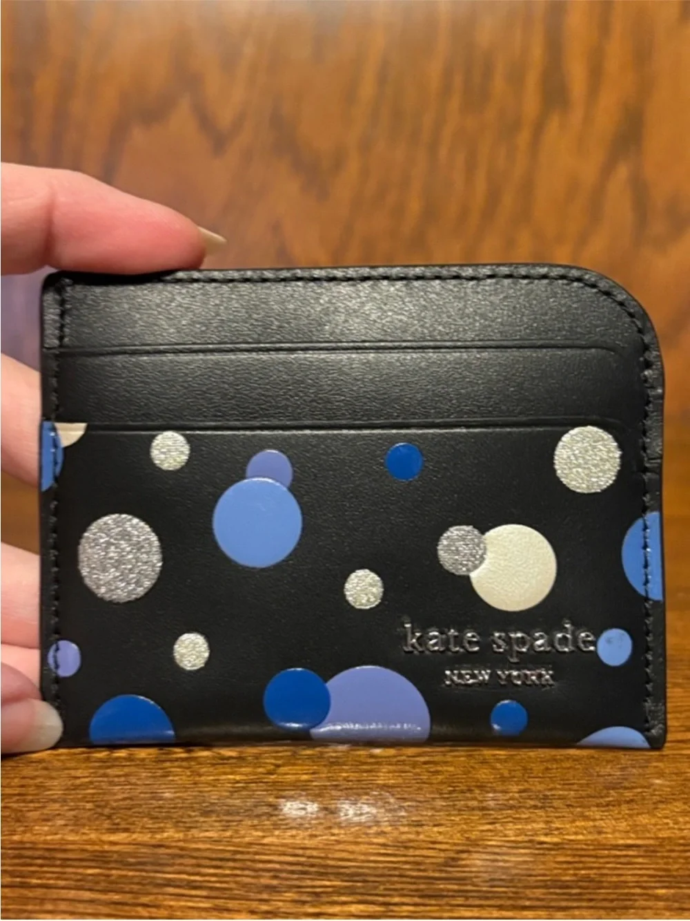 NWT-Kate Spade-SET-Devin-Space Dot Embossed-Med Bifold Wallet & Card Holder-$266